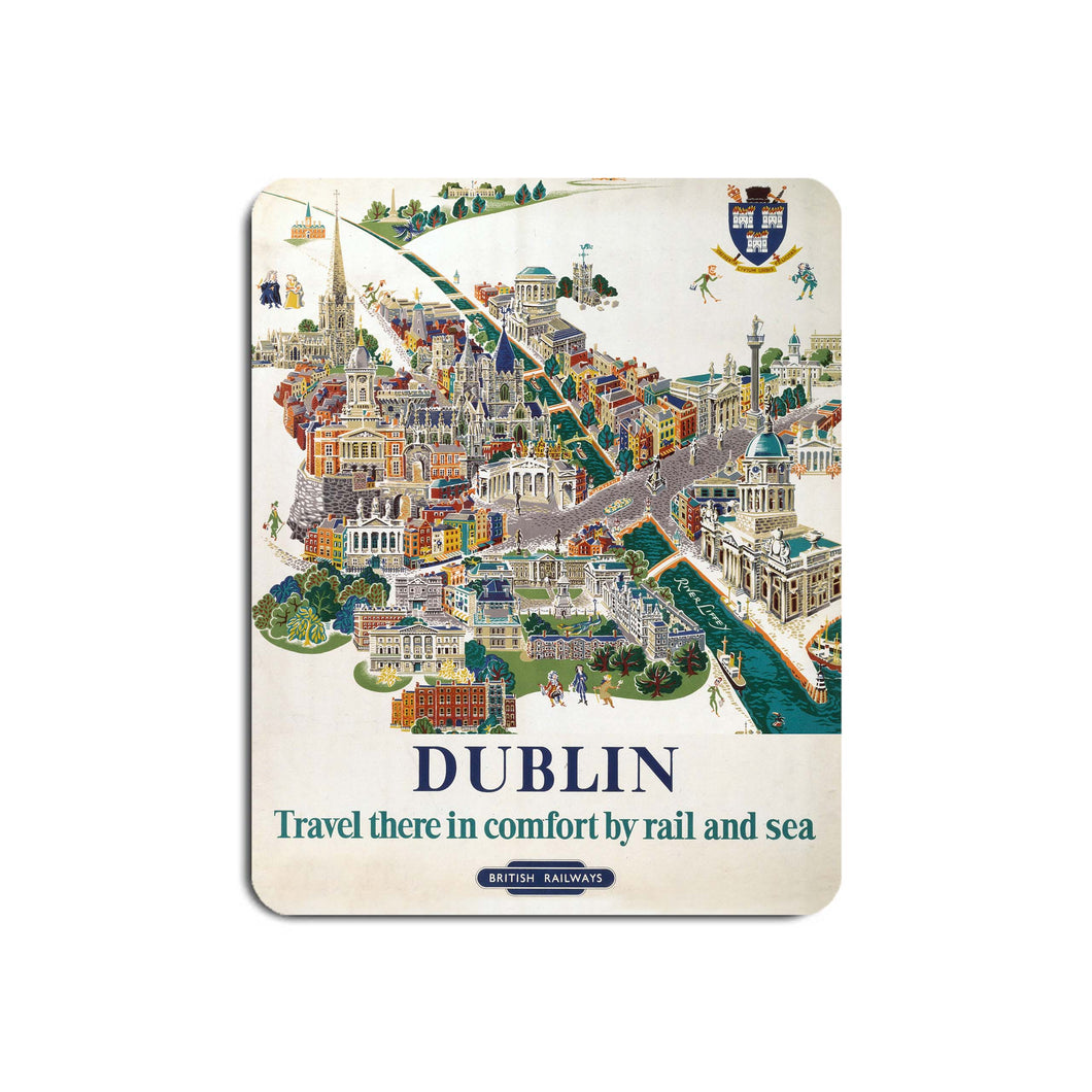 Dublin - In Comfort by rail and sea - Mouse Mat
