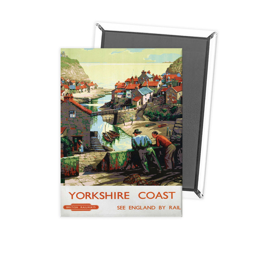 Yorkshire Coast - 2 Men on the bridge Fridge Magnet