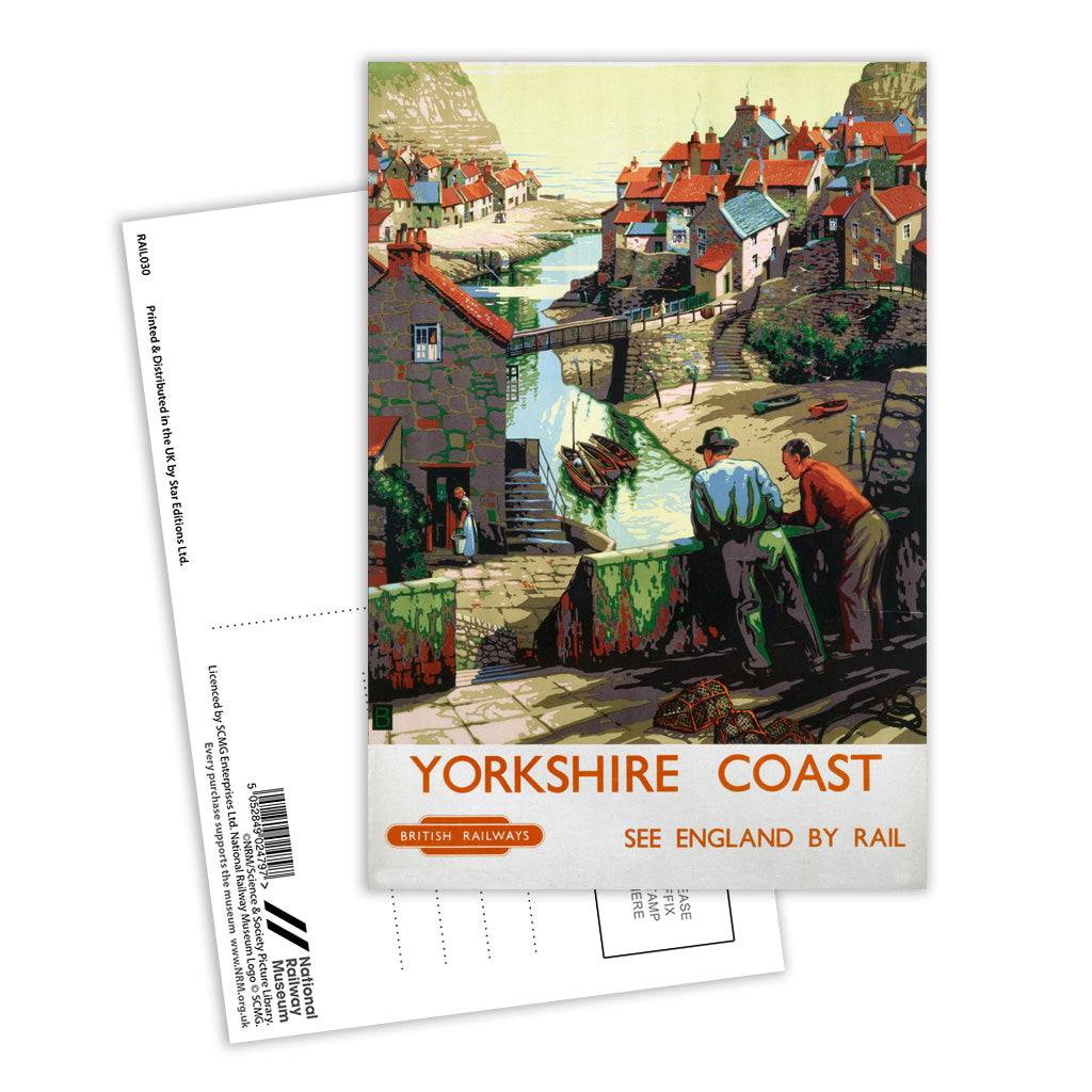 Yorkshire Coast - See England by Rail Postcard Pack of 8