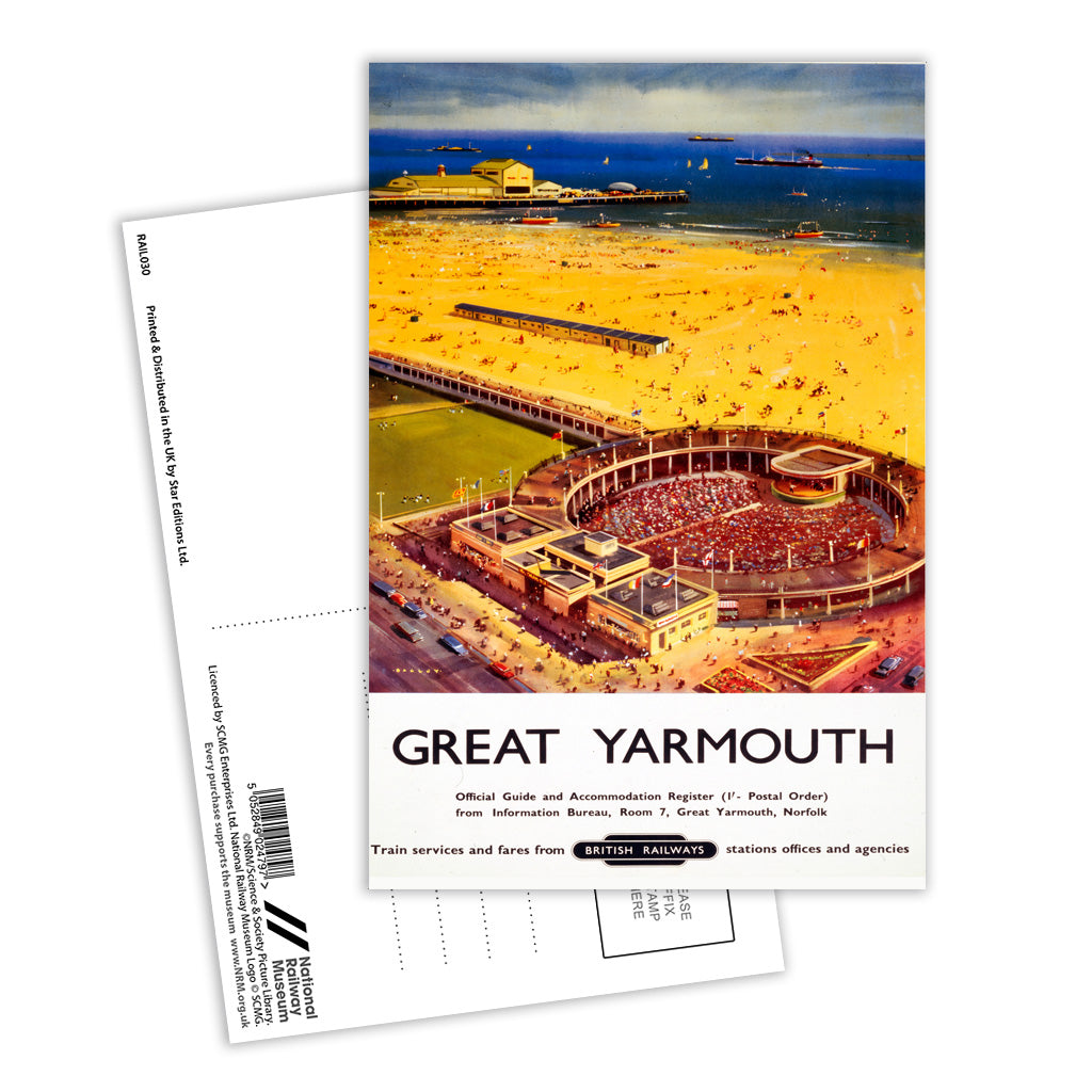 Great Yarmouth - British Railways Postcard Pack of 8