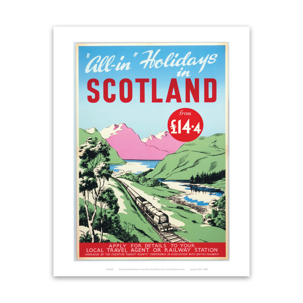 All-in holidays In Scotland Art Print