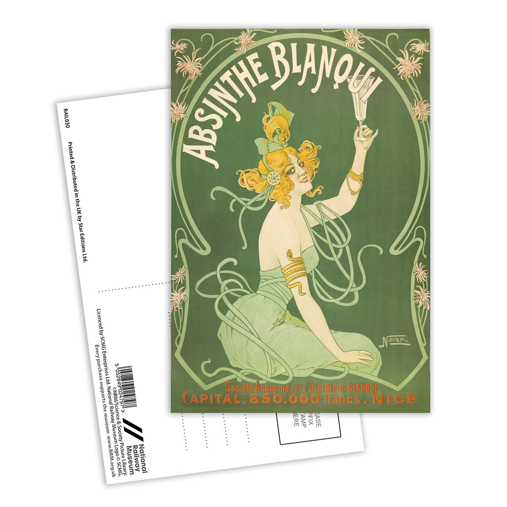 Absinthe Blanoui Postcard Pack of 8