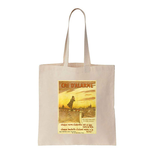 Cri D'Alarme - Ligue Nationale Contre L' Alcoolisme - Canvas Tote Bag