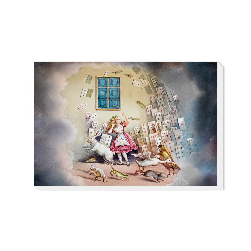 Alice in Wonderland - Cards Falling - Canvas