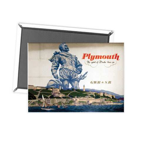 Plymouth Spirit of Drake Lives on - GWR and Southern Rail Fridge Magnet