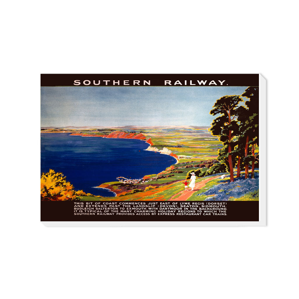 Coastline view - Southern Railway Dorset to Exmouth - Canvas