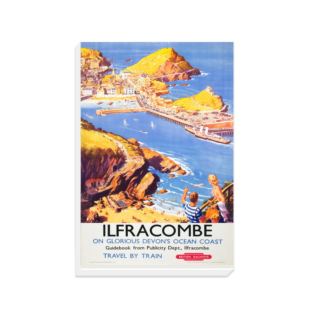 Ilfracombe - Clifftop View of the beach - Canvas