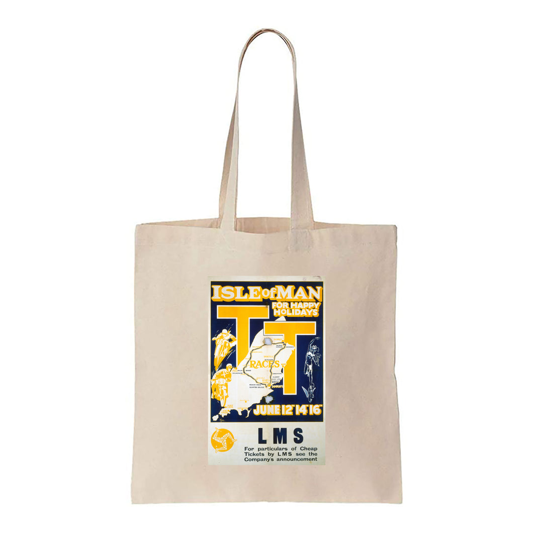 Isle Of Man for Happy Holidays - Races - Canvas Tote Bag