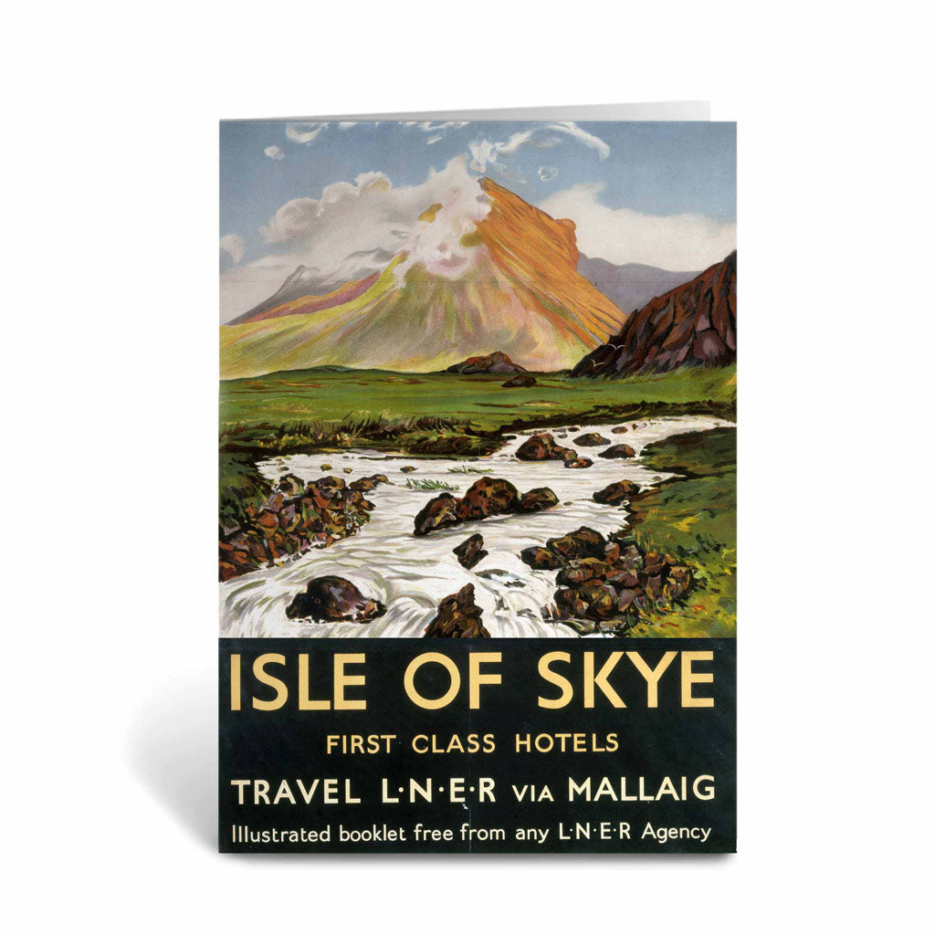 Isle of Skye - First Class Hotels by LNER and Mallaig Greeting Card