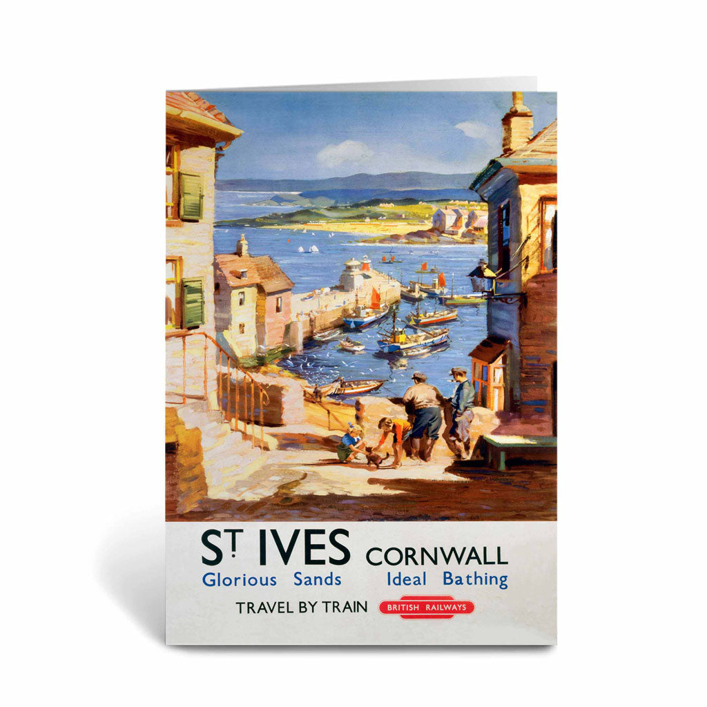 St Ives Cornwall - Glorious sand and Ideal Bathing Greeting Card