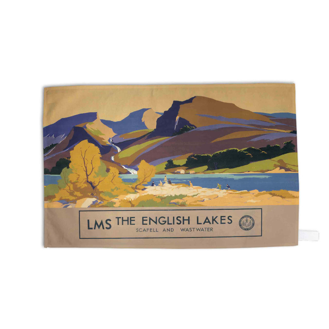 The English Lakes, Scafell and Wastwater - Tea Towel