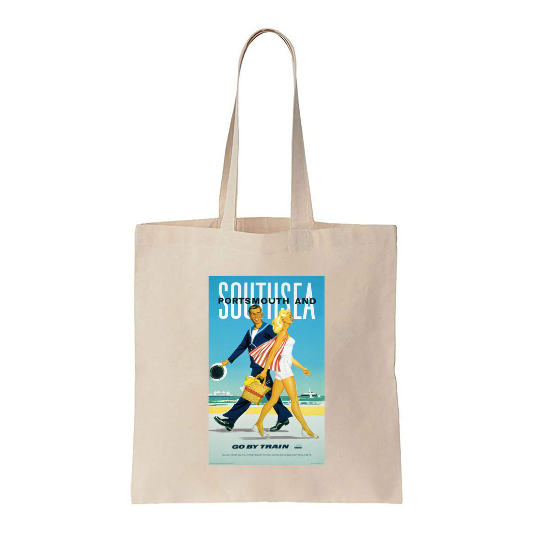 Portsmouth and Southsea - Go By Train - Canvas Tote Bag