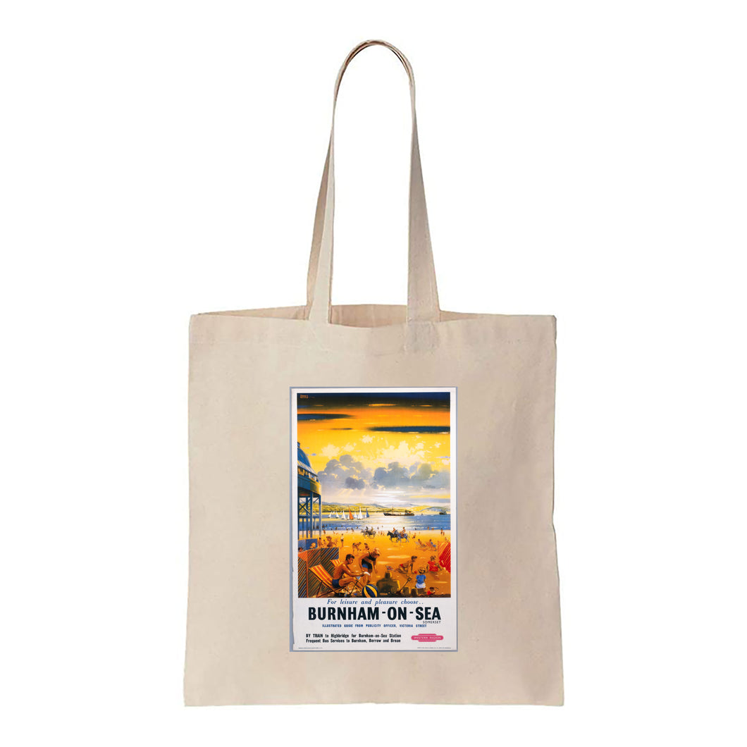 For leisure and pleasure choose Burnham-on-Sea - Canvas Tote Bag