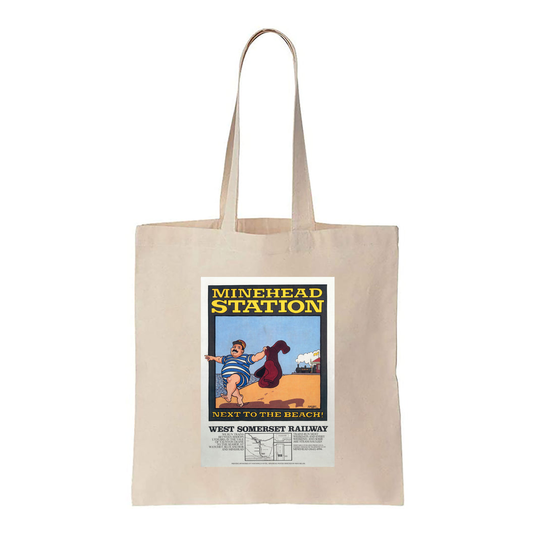 Minehead Station - Next to the Beach! - Canvas Tote Bag