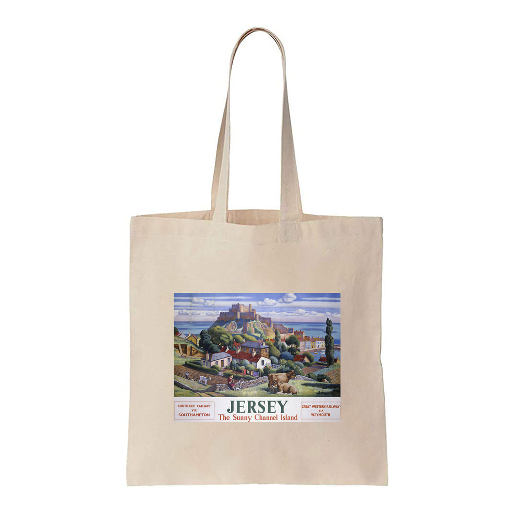 Jersey, The Sunny Channel Island - Canvas Tote Bag