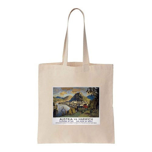 Salzburg, Austria via Harwich - Flushing by Day, Hook by Night - Canvas Tote Bag