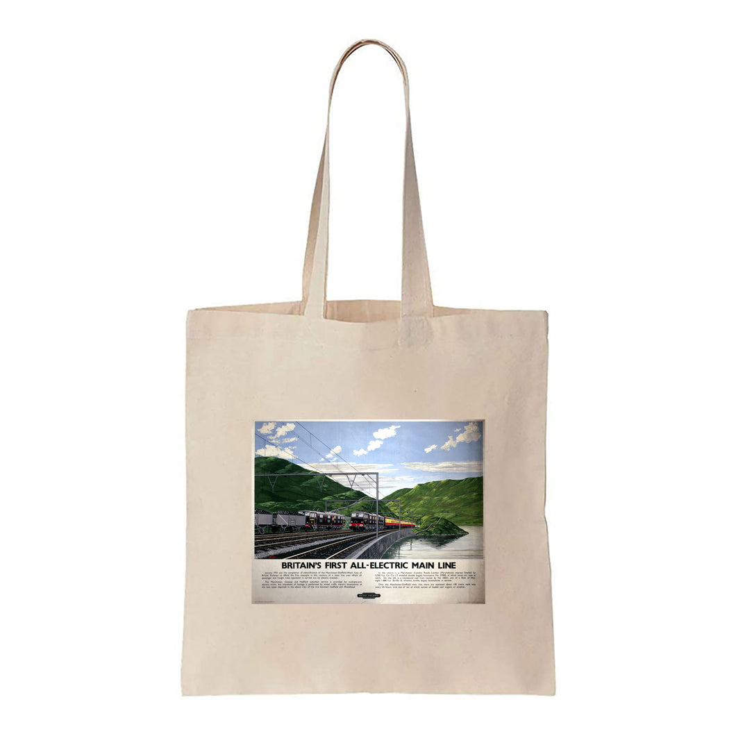 Britain's First All Electric Main Line - Canvas Tote Bag