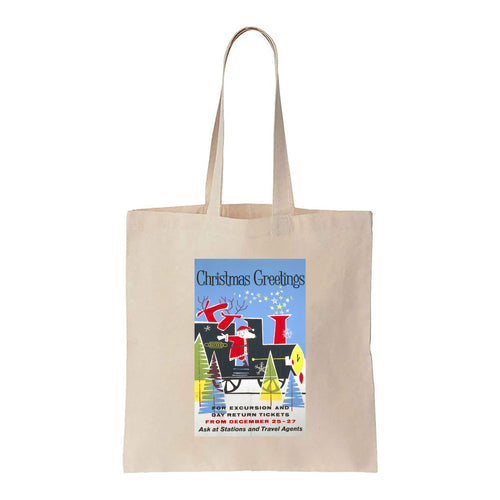 Christmas Greetings - Southern Railway - Canvas Tote Bag