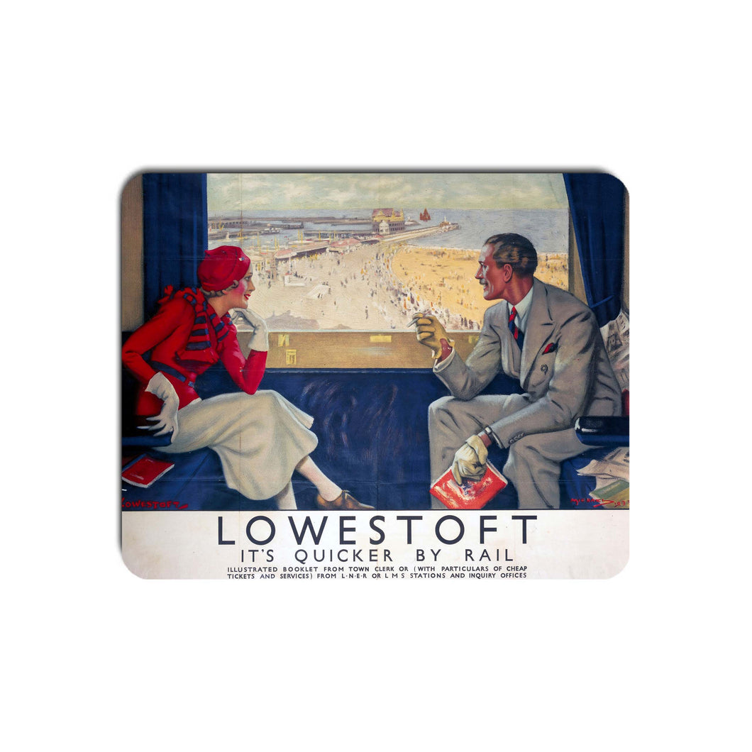 Lowestoft It's Quicker By Rail - Carriage View - Mouse Mat