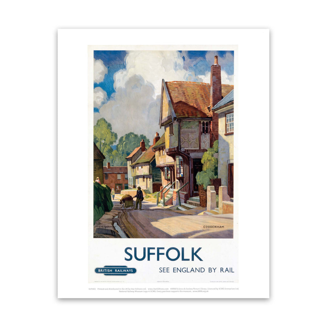 Coddenham Suffolk See England By Rail Art Print