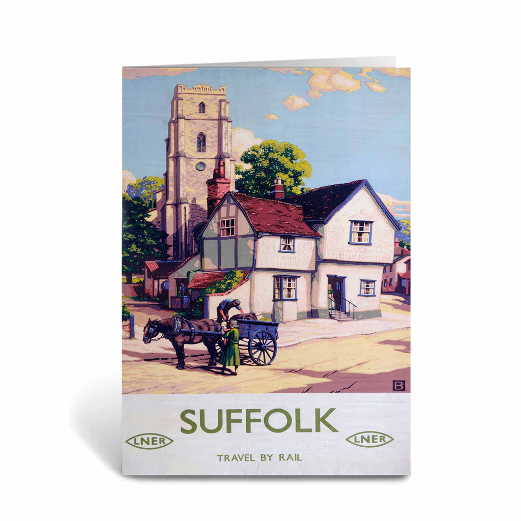 Suffolk Travel By Rail LNER Greeting Card
