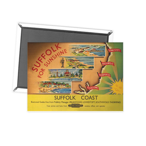 Suffolk for Sunshine - Suffolk Coast Fridge Magnet