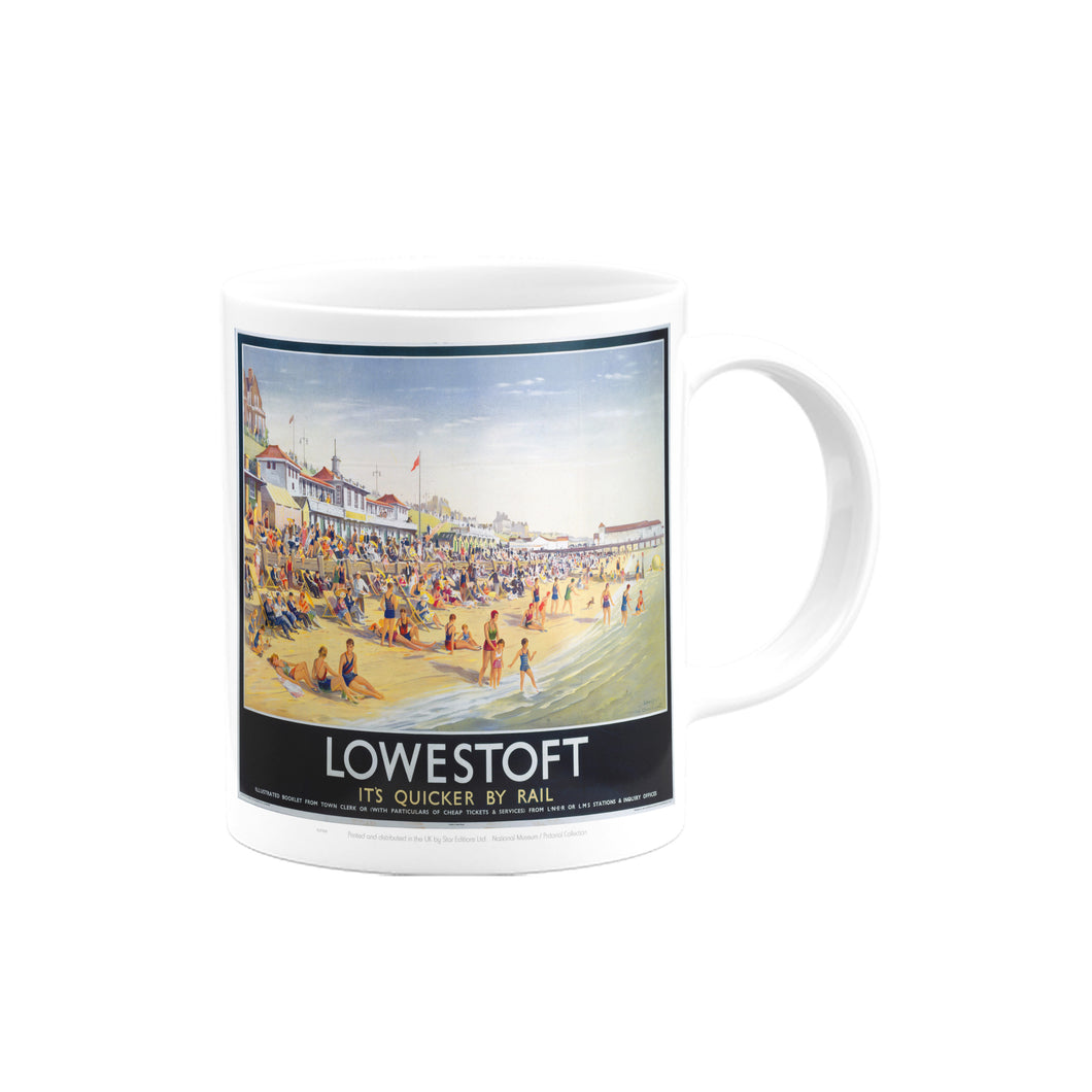 Lowestoft - It's Quicker By Rail Mug