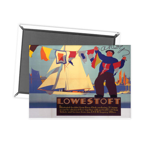 Lowestoft - It's Quicker By Rail Fridge Magnet