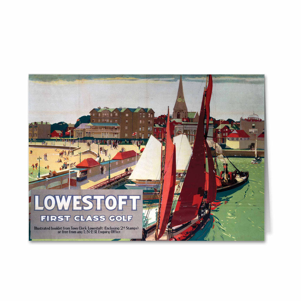 Lowestoft First Class Golf Greeting Card