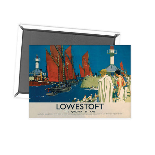 Lowestoft - It's Quicker By Rail Fridge Magnet