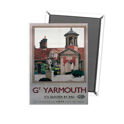 Great Yarmouth It's Quicker By Rail Fridge Magnet