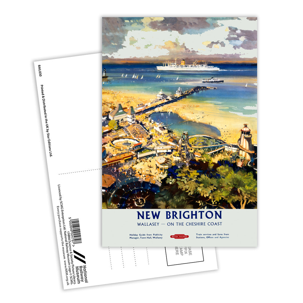 New Brighton Wallasey - on the Cheshire Coast Postcard Pack of 8