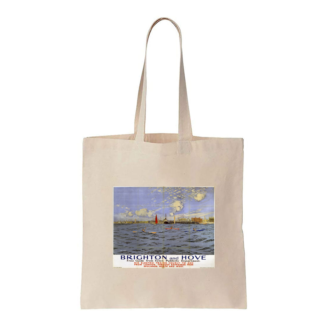 Brighton and Hove Sea and Pier View - Canvas Tote Bag