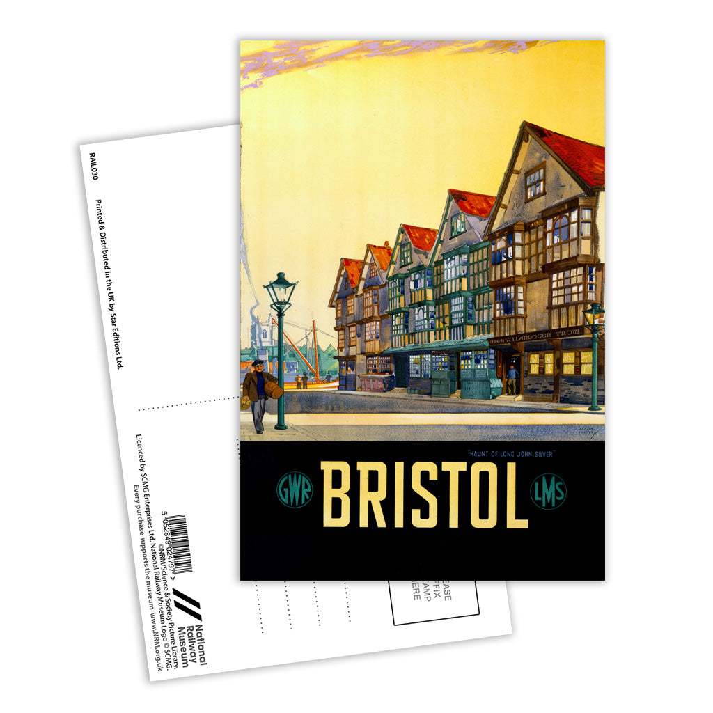 Bristol - Long John Silver - GWR LMS Postcard Pack of 8