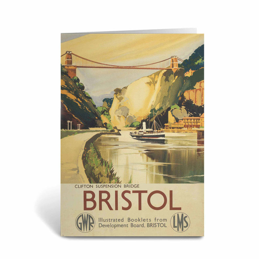 Bristol - Clifton Suspension Bridge GWR LMS Greeting Card